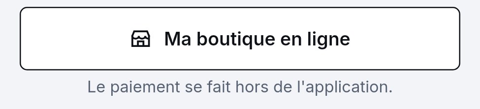 Le paiement se fait hors de l'application