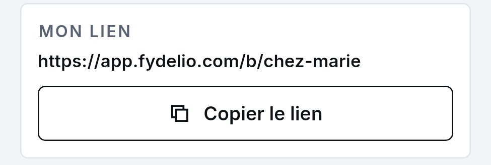 Ton lien de boutique à copier : app.fydelio.com/b/chez-marie